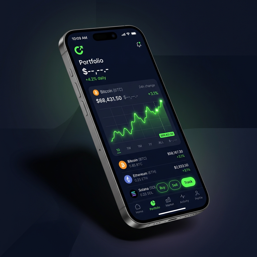 Cryptocurrency investment companion with portfolio tracking
